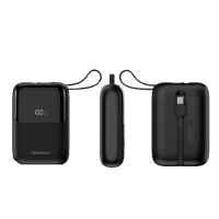 纽曼10000mAh自带线快充数显移动电源P180 白色、蓝色、黑色、米色