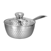 赫巴兹304不锈钢雪平锅无涂层日式辅食小锅奶锅煮泡面锅汤锅