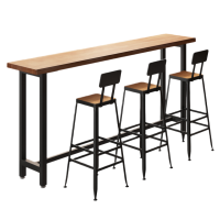 伟樽吧台桌180*40*105cm+椅子*3套