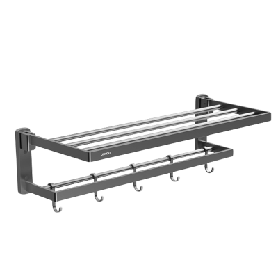 九牧(JOMOO)毛巾架浴室墙上置物架卫生间置物架挂墙浴巾架浴室挂件套餐免打孔93068