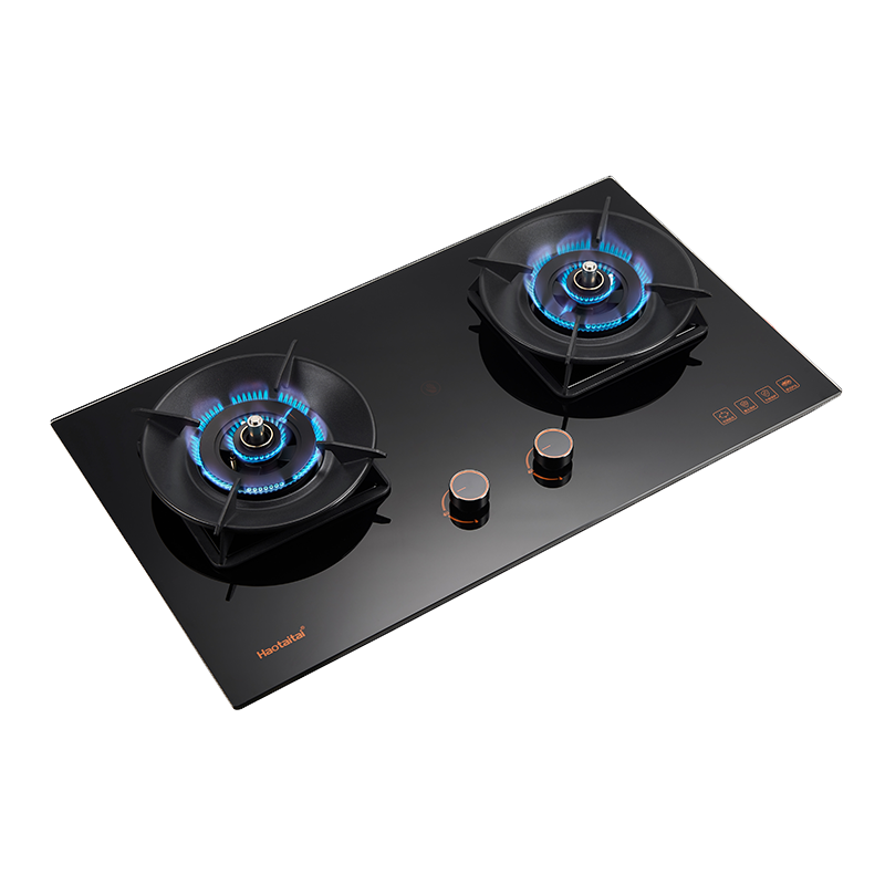 Haotaitai好太太燃气灶JZT-X409 5.2kW大火力左右双灶智能防干烧安全灶可调底壳保洁铝炉头 精铜燃烧器