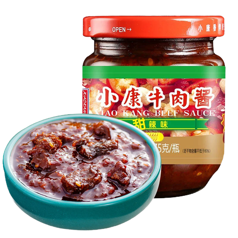 小康牛肉酱 甜辣味170克/瓶 辣椒酱下饭酱拌面酱火锅蘸酱调味品
