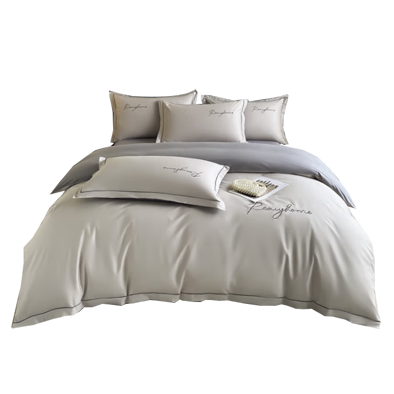 啄木鸟(PLOVER)200*230cm40S长绒棉绣花四件套-高级灰 ZMN-CRM010