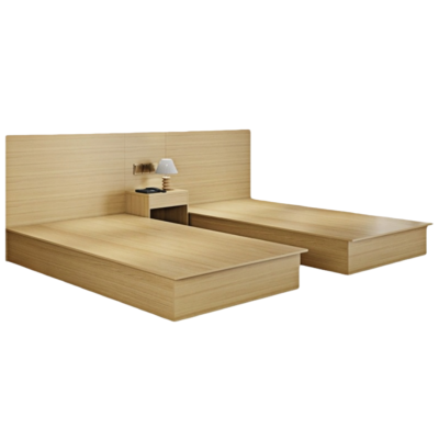 鑫木樽床+床头柜1.2米套