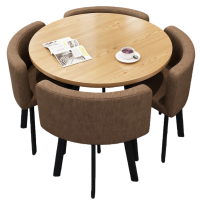 荺炬洽谈桌一桌4椅90cm套