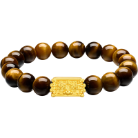 周大福国潮朱雀貔貅玄武足金黄金转运珠男士手串[多款可选] EOR1337 貔貅