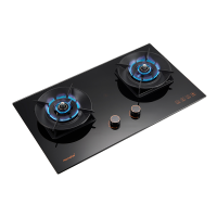 Haotaitai好太太燃气灶JZY-X409 4.8KW大火力左右双灶智能防干烧安全灶可调底壳保洁铝炉头 精铜燃烧器