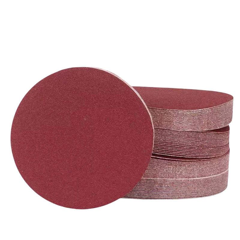 铁洋 背绒砂纸片 植绒砂纸片 4寸100mm 80目红砂 片