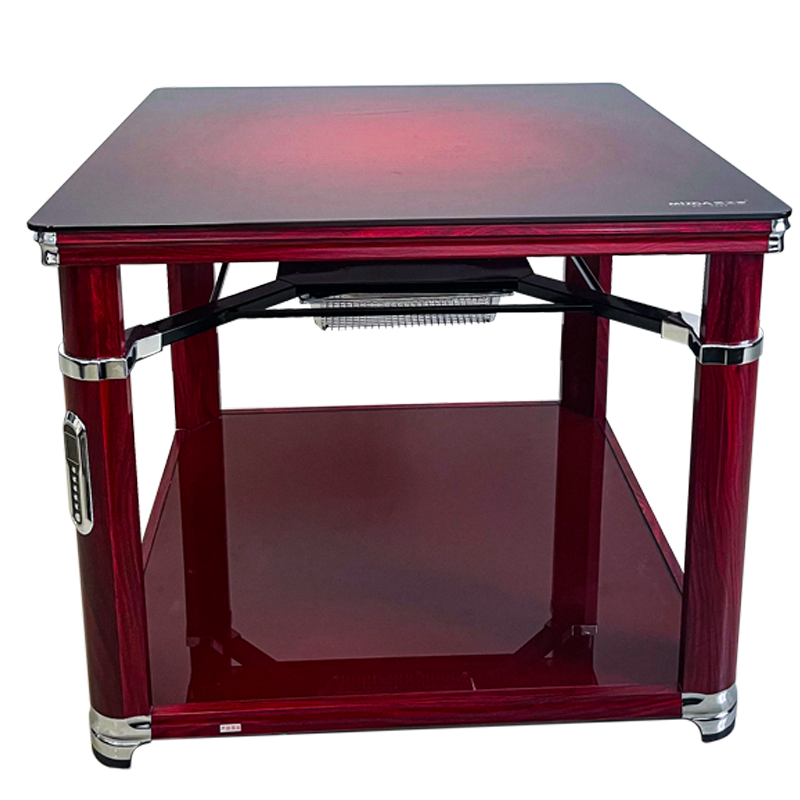 美之家启程900K红花梨90*90CM 彩晶钢玻桌面 底玻暖脚无炉电暖桌取暖桌电暖炉电暖茶几烤火桌家用电炉桌子客厅电烤
