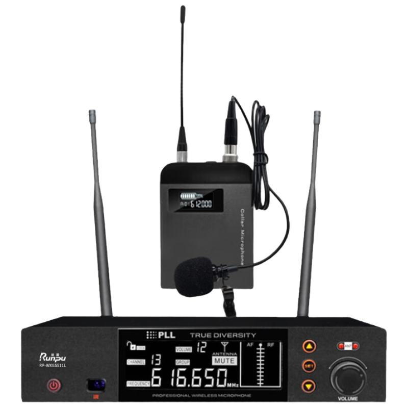润普Runpu国产化 专业会议话筒 真分集 无线一拖一领夹式麦克风RP-WXGS511L