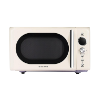 格兰仕(Galanz)复古微波炉家用20L小型迷你简单旋钮操控易清洁平板加热智能自动菜单KJ(W0) 米白色