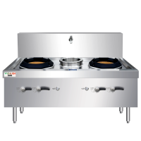 意黛斯 商用燃气大锅灶 猛火灶商用单位学校食堂电磁猛火大炒锅饭店酒店 双头单尾 YDS-YXCSW15Y液化气