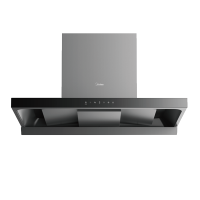 美的[高温蒸汽洗AK7 T]新欧式顶吸抽油烟机28大风量变频增压110℃自清洁1100Pa静压强排烟机门店同款