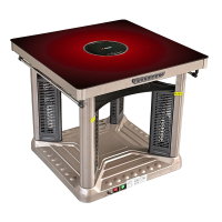 火焰山电暖桌取暖桌四面取暖烤火桌家用四面取暖炉