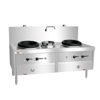 意黛斯 商用燃气大锅灶 猛火灶商用单位学校食堂电磁猛火大炒锅饭店酒店 双头单尾 YDS-3YNSW35/18Y液化气