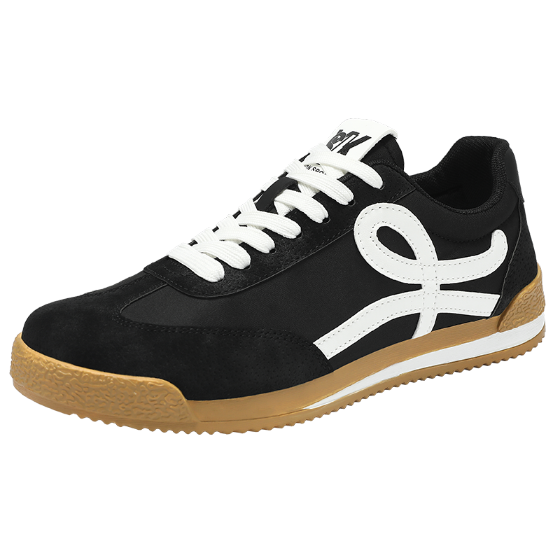 La Chessiers阿甘鞋男2025新款韩版潮流男鞋百搭运动休闲板鞋革面潮鞋