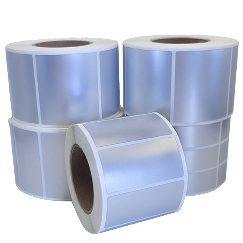 珞裕垣 轮胎胶亚银pet标签纸 30*50mm*1000张 卷