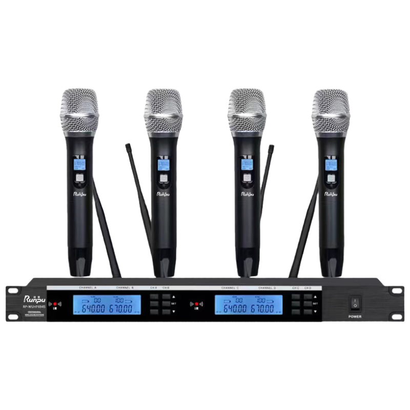 润普Runpu国产化专业会议话筒 红外线对频 无线一拖四手持式麦克风 RP-WUHF694S