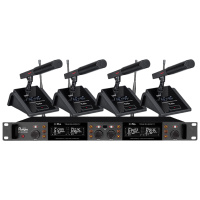 润普Runpu国产化 专业会议话筒 真分集 无线一拖四短杆鹅颈式麦克风RP-WZF9994F