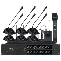 润普Runpu国产化 专业会议话筒 无线一拖八麦克风 1手持+1领夹+6鹅颈RP-WPL9908P