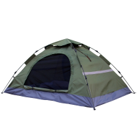 将鹰 双人户外野营自动帐篷加厚布料带反光条绿色 JY-041S-02