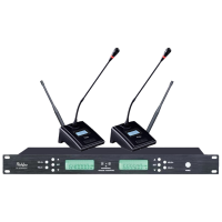 润普Runpu国产化专业会议话筒 无线一拖二鹅颈式麦克风RP-WFM9602E