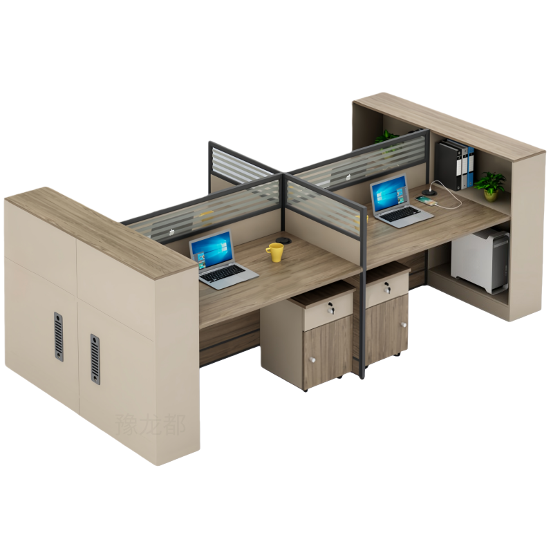 豫龙都 屏风工位+柜 四人 套