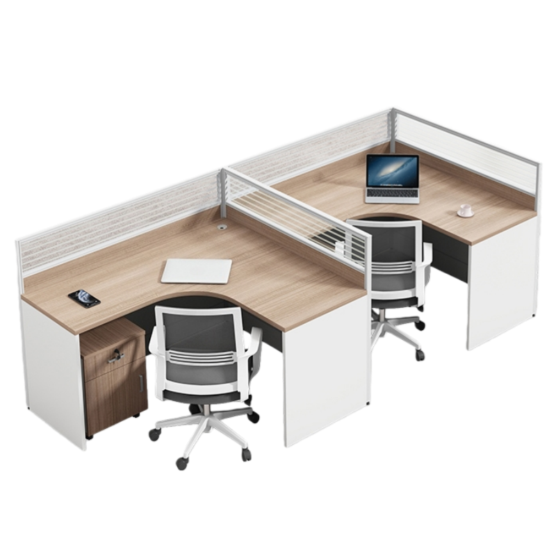 伟樽屏风办公桌带柜双人位280*120*110cm套