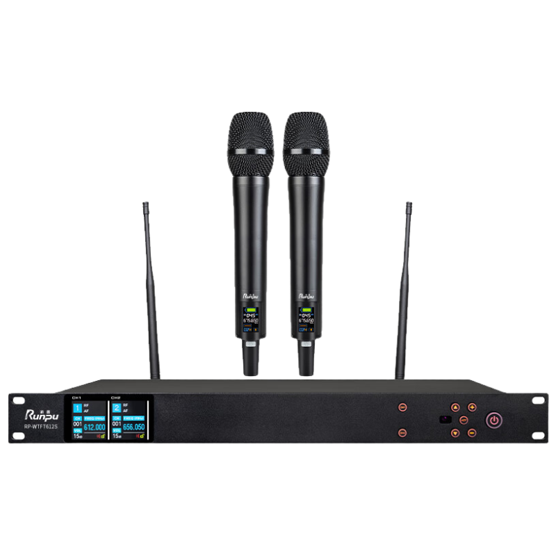 润普Runpu国产化专业会议话筒 自动红外线对频 无线一拖二手持式麦克风 RP-WTFT612S