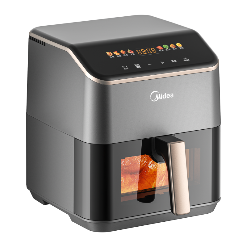 美的(Midea)AI空气炸锅 KZC539J5 不用翻面 家用全自动 可视 实用大容量 智能 金属内腔 5.3L