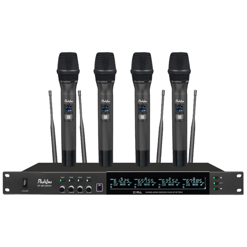 润普Runpu国产化专业会议话筒 无线一拖四手持式麦克风RP-WPL9904S