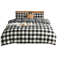 铭思沃四件套1.5*2.0m床 黑白格 套