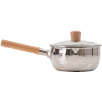 三禾日式雪平锅汤锅不锈钢锅热牛奶锅煮奶泡面锅带盖子16cm煮锅TXPG01