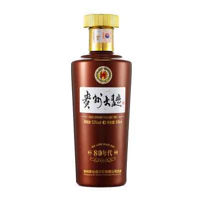 茅台 贵州大曲80年代 53度酱香型白酒 500ml单瓶(新老包装随机发货)