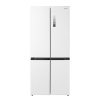 美的508升十字四开门一级能效双系统双循环除菌净味家用冰箱大容量BCD-508WSPZM(E)海贝白