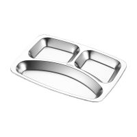 瓦图 304不锈钢方三格餐盘 29*20.5*2cm 个