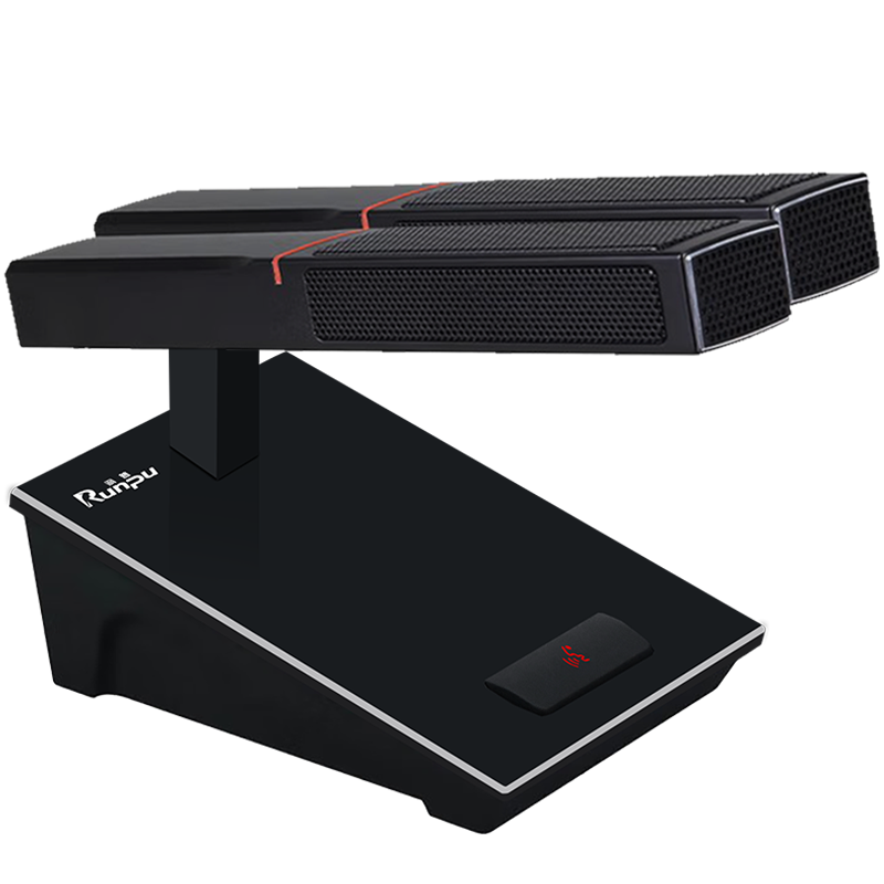 润普Runpu专业有线会议麦克风 双杆方管桌面式电容话筒 可调音台会议终端演讲会议扩音鹅颈麦RP-YX950S