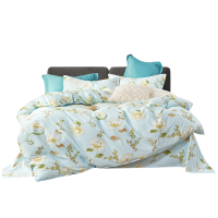 路易卡罗雅致纯棉四件套 LK-9234 花想容蓝200*230cm(单位:套)