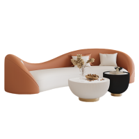 智叶舟接待沙发组合210*85*75cm(3+茶几)套