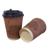 鑫金帆欧8瓦楞杯270ml/600只/箱