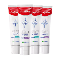 高露洁牙膏清新口气去牙菌斑劲白小苏打120g*4支(包装随机)