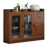 智叶舟木质茶水柜三门两抽120*40*90cm台