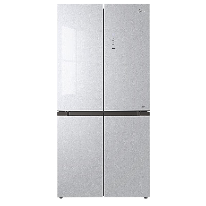 美的(Midea)十字对开四门风冷无霜一级能效双变频净味玻璃面板90度开门电冰箱BCD-460WSGPM山脉灰-石迹