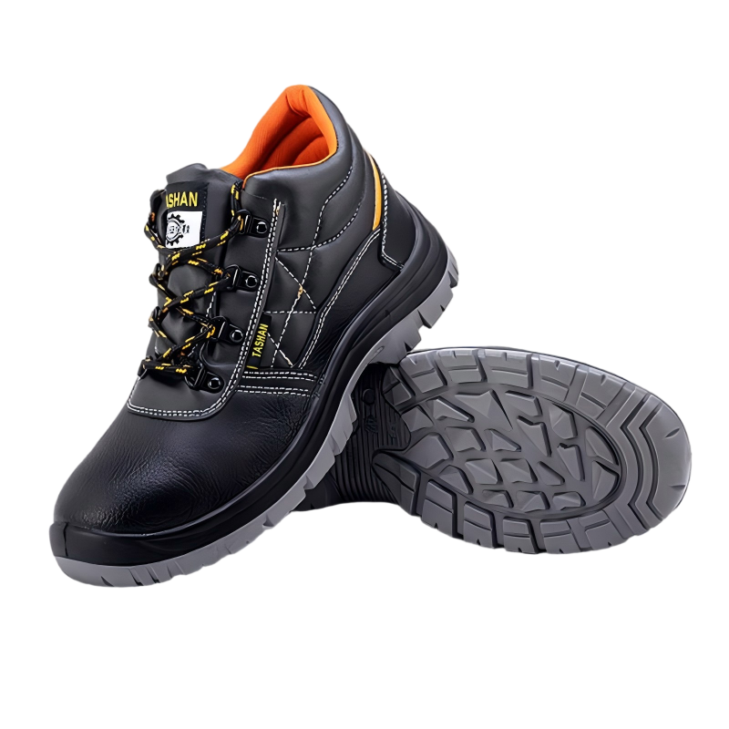 踏山 TS4040PU注塑底头层皮中帮双钢防静电安全鞋