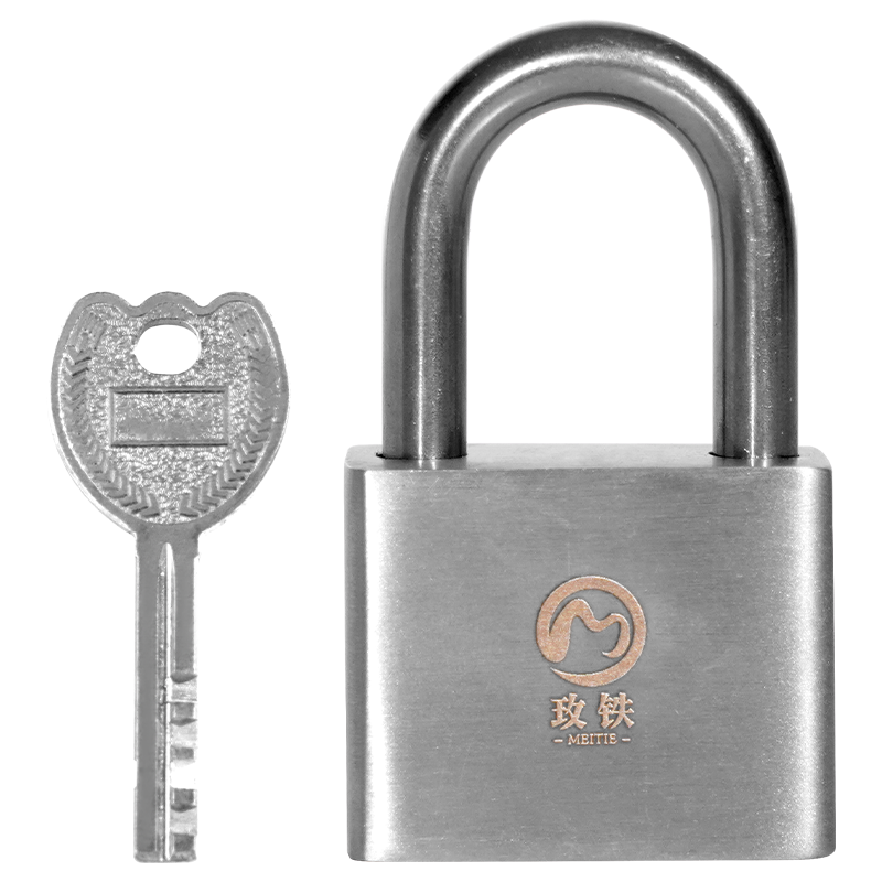 玫铁304不锈钢挂锁配1把钥匙30短梁(通开)把