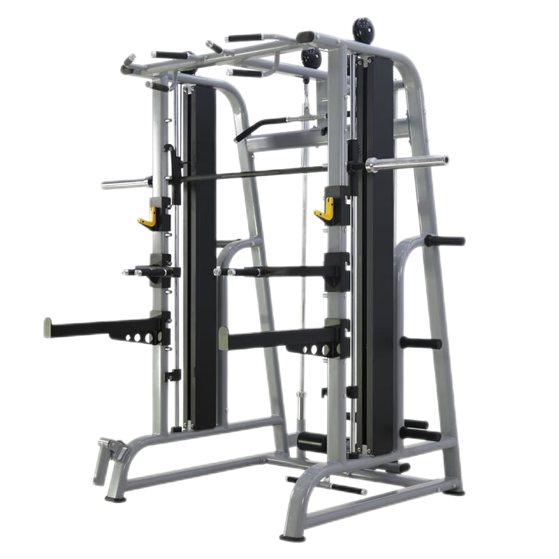 韦步多功能FLT004史密斯机健身房深蹲架龙门架综合训练卧推架健身器材裸机+100kg杠铃片+哑铃凳