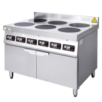 意黛斯YDS-3.5BZ6-2C 商用多头电磁炉大功率煲仔炉 砂锅花甲米粉麻辣烫立式电磁灶六眼电磁煲仔炉 6头3.5KW