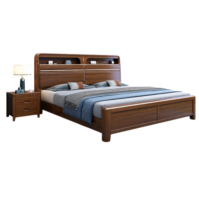 锁匠 简约木质床