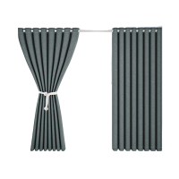 京财祺源 遮光窗帘免打孔安装送伸缩杆一整套遮阳防晒窗帘 灰色 适用窗宽3.1-3.6米 JCY-A1001S-CL01