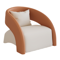 智叶舟休闲沙发单人位70*75*70cm张